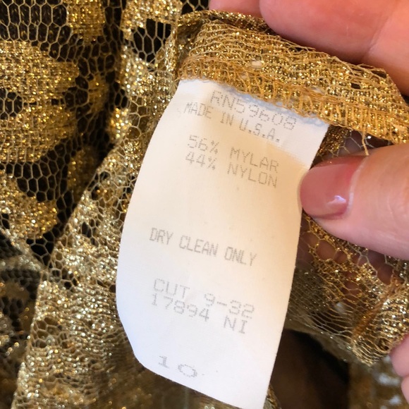 Vintage gold blouse, size 10, made in USA! - Picture 6 of 6